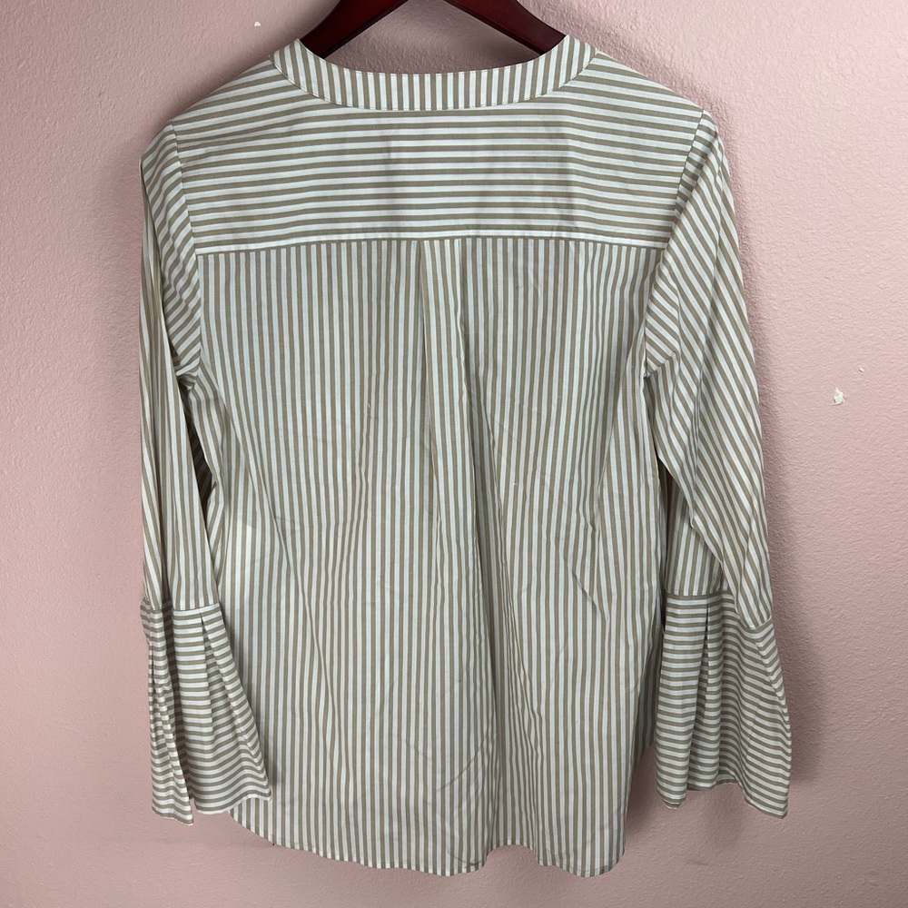 Michael Kors striped bell sleeve button down shirt ✨brand new✨